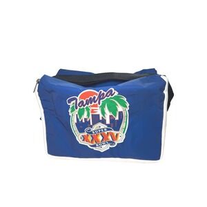 VTG Tampa‎ Super Bowl 2000 XXXV Cooler Bag Blue White Shoulder Strap